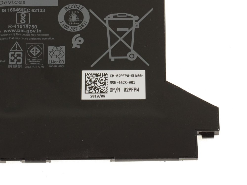 Original 3500mAh 42Wh Bateria Dell 0G74G 00G74G