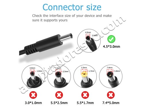 65W Dell 5NW44 Original Adaptador AC Carregador