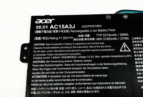 3315mAh 39Wh Bateria Acer Chromebook Spin 311 CP311-2HN