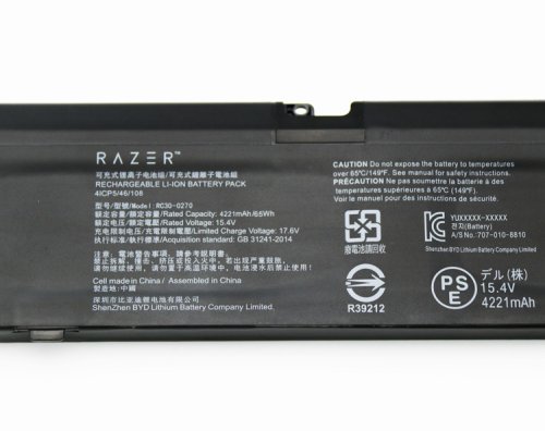 Original Bateria Razer Blade 15 RZ09-03006G92-R3N1 4221mAh 65Wh