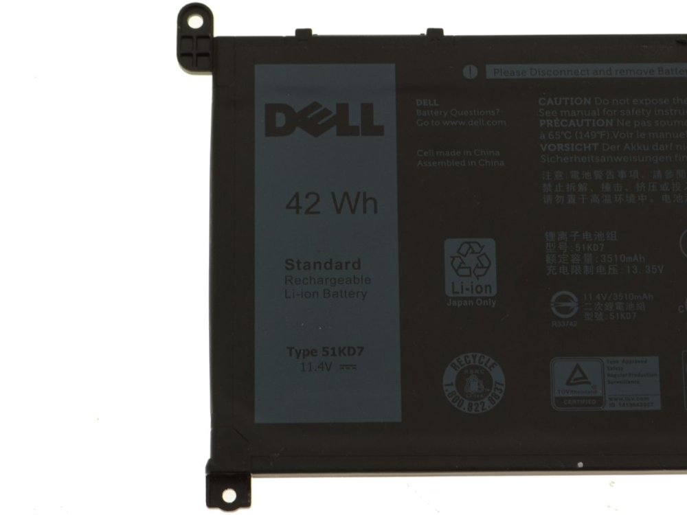 Original 42Wh Bateria Dell 51KD7 051KD7 FY8XM Y07HK