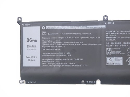 Original 7167mAh 86Wh Bateria Dell XPS 15 9500 P91F001