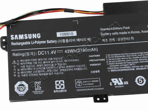 43Whr Samsung 370R4E 370R5E Original Bateria