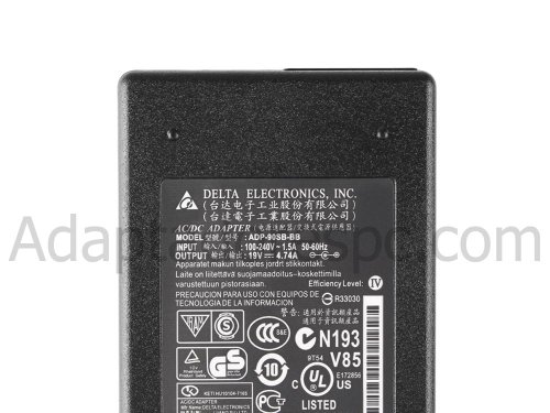 Original 90W Adaptador AC Carregador Packard Bell Easynote r4345 mx67