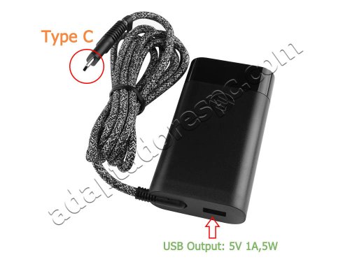 65W USB-C HP EliteBook 745 G5 5UG79UC Adaptador Carregador