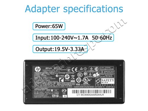 Original 65W Adaptador AC Carregador HP 17-g166nr 17-g104nf 17-g152nw