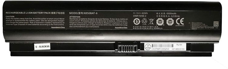 Bateria Hasee TX8-CT7DK TX8-CRTH 5500mAh 62Wh  Clique na imagem para fechar