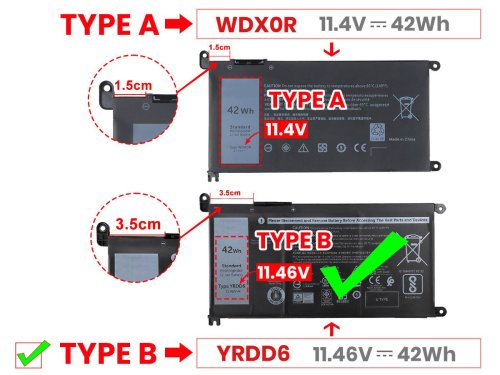 Original 3500mAh 42Wh Bateria Dell Inspiron 14 5485 P92G P92G002