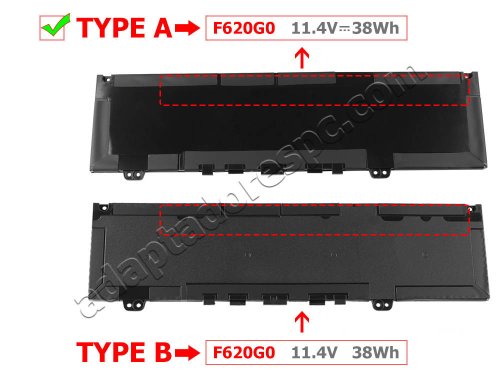 3166mAh 38Wh Original Bateria Dell F62G0 0F62G0 RPJC3