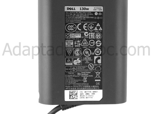 130W Dell Inspiron 14 7466 P78G Original Adaptador AC Carregador