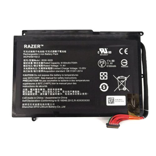 Original Bateria Razer Blade Pro 17 RZ09-03148E13-R3N1 6160mAh 70Wh