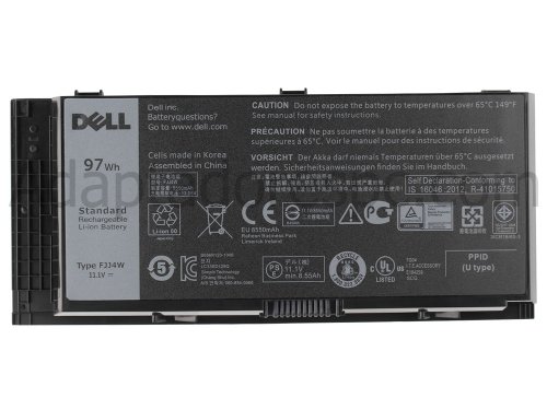 97Whr Dell Precision M4800 P20E Original Bateria