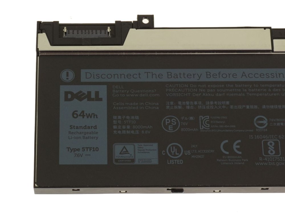 Original 8000mAh 64Wh Bateria Dell Precision 7530-JCTXC
