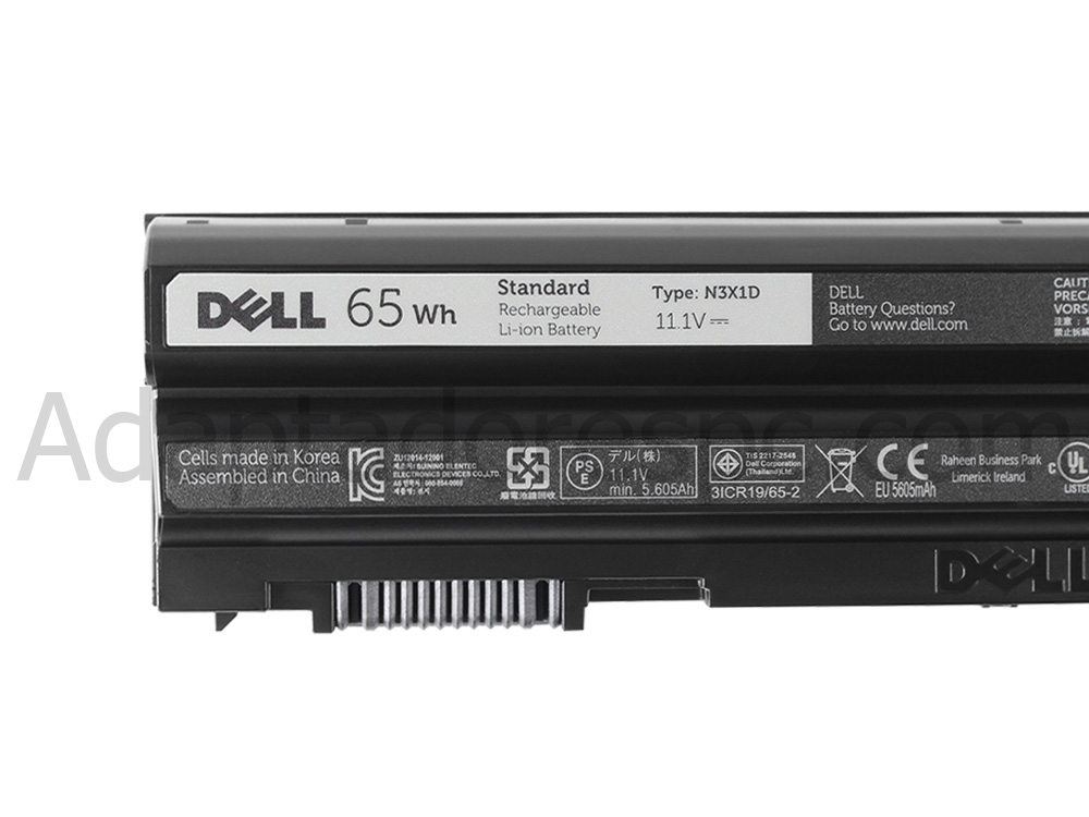 65Whr Dell HTX4D 3VJJC Original Bateria