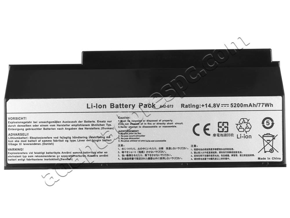 5200mAh Asus G53JW-QHDA1-CBIL Bateria