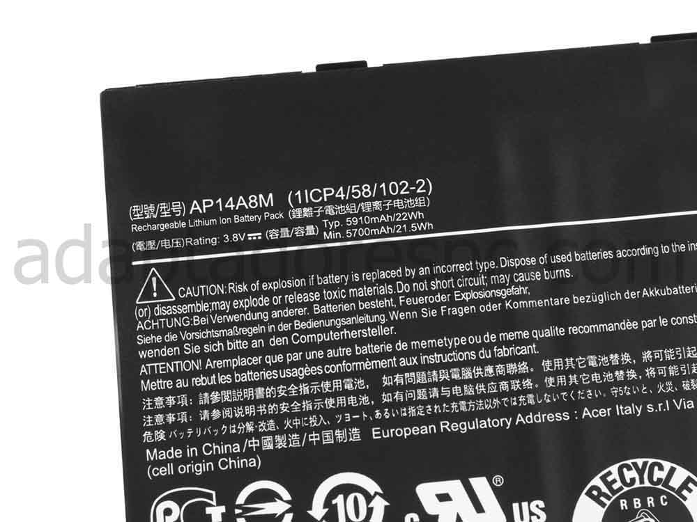 22Whr 5910mAh Bateria Acer Iconia Tab 10 A3-A20-K19H A3-A20-K3EF