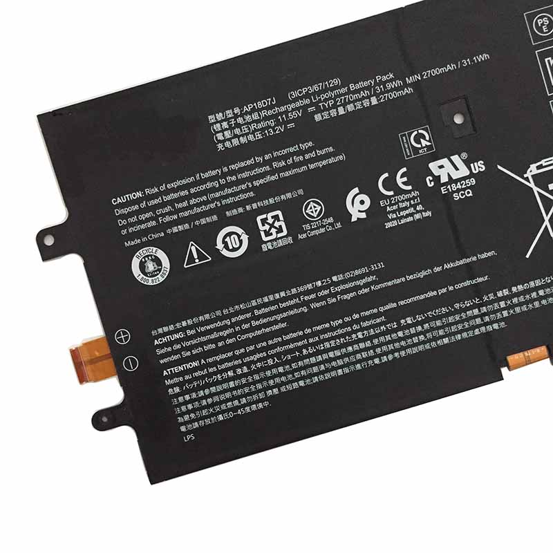 2770mAh 31.9Wh Bateria Acer Swift 7 SF714-52T-70XR
