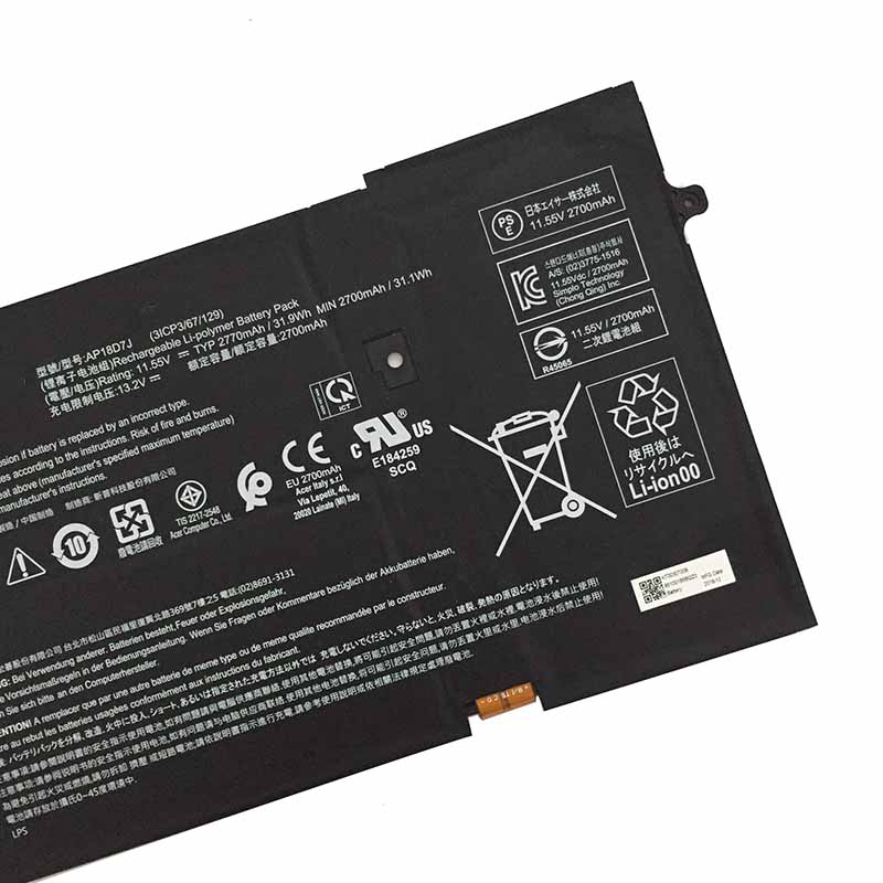 2770mAh 31.9Wh Bateria Acer Swift 7 SF714-52T-70XR