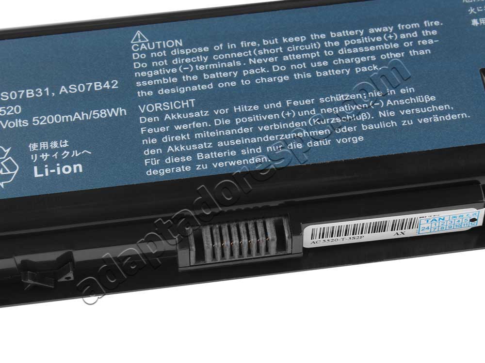 4400mAh 48Wh Bateria Acer TravelMate 7000