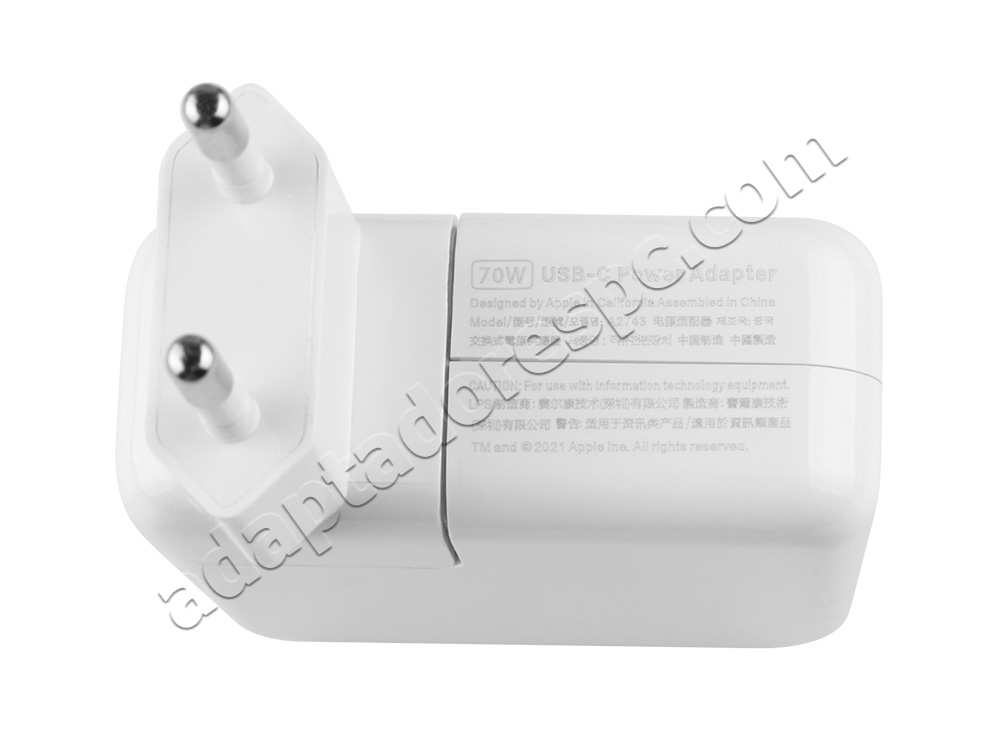 70W USB-C Apple MacBook Pro (14-inch, Nov 2023) MTLC3 Adaptador AC Carregador