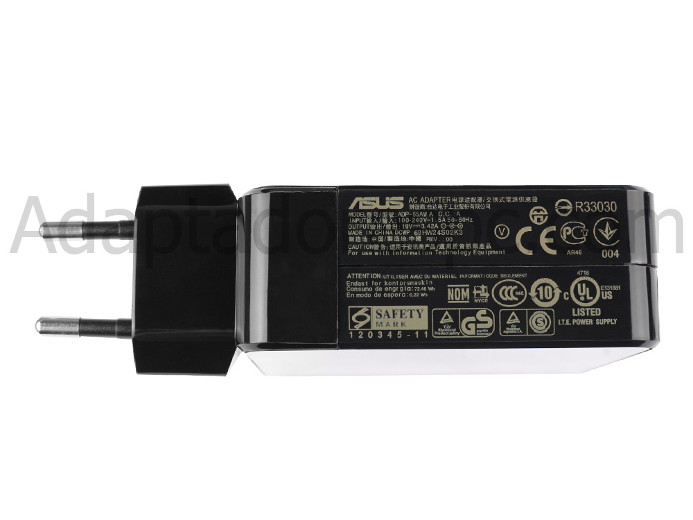 Original 65W Asus 04G2660047K0(4.5mm * 3.0mm) AC Adaptador Carregador