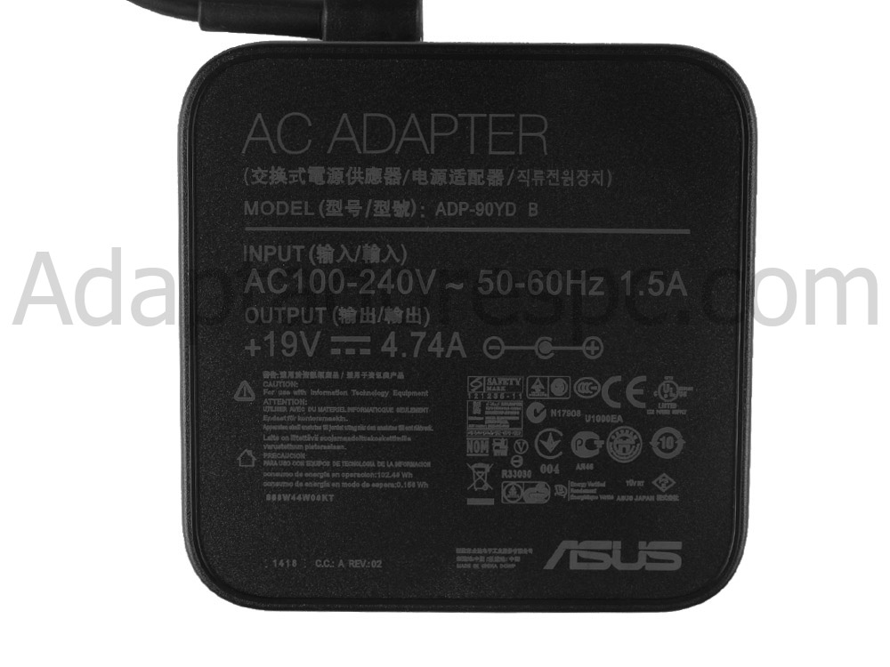 Adaptador AC Carregador Original Asus N76VB-T4038H 90W + Cabo