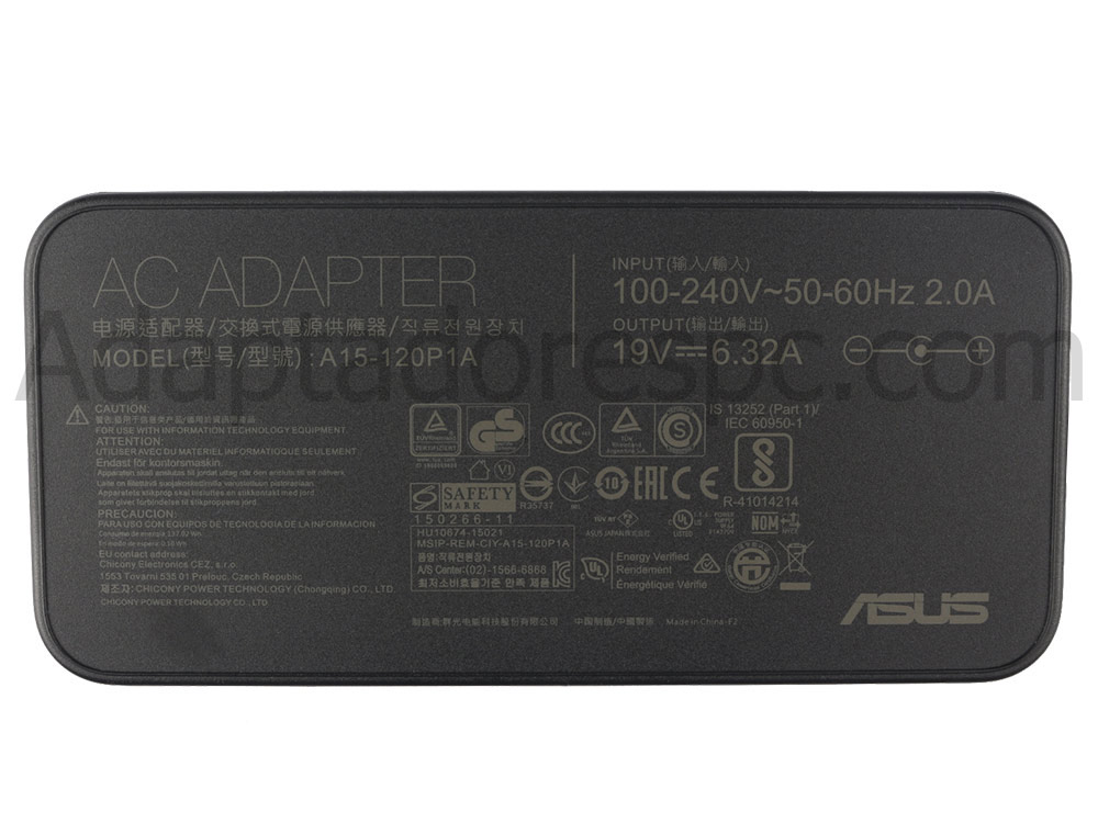 Original 120W Asus ET2030AUT All-in-One AC Adaptador Carregador
