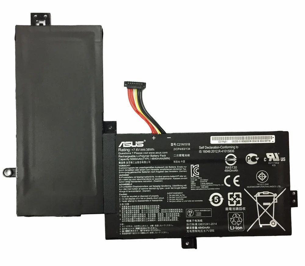 38Wh 5000mAh Original Bateria Asus VivoBook Flip TP501UA-DN024T