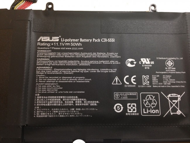 50Whr Original Bateria Asus Vivobook S551LN-CJ081H S551LN-CJ202H