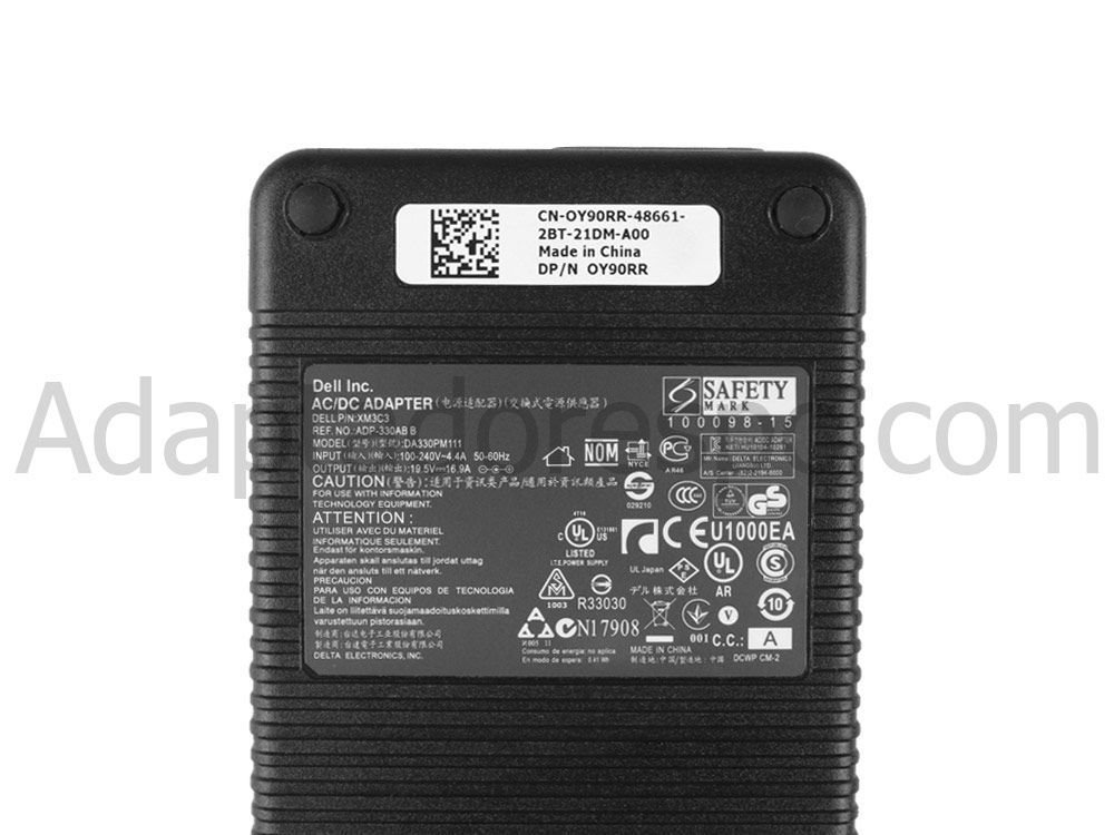 Original 330W Carregador Dell Alienware x15 R2 AC Adaptador