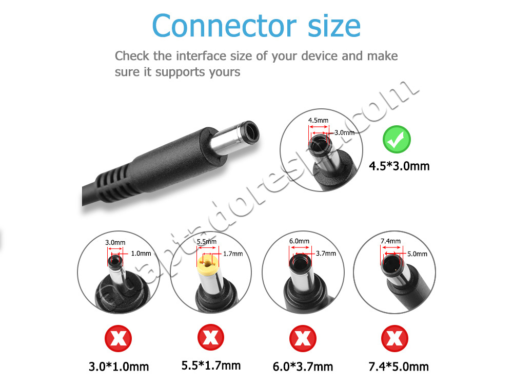 45W Dell Inspiron 14 7460 P74G Original Adaptador AC Carregador
