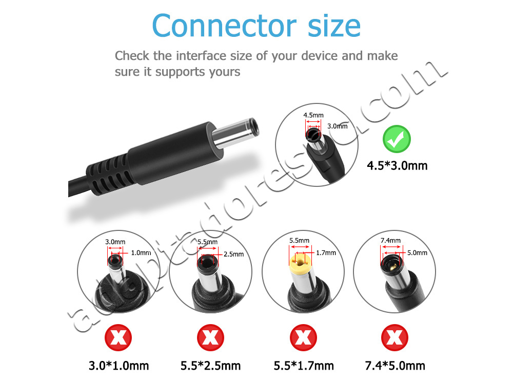 65W Dell 5NW44 Original Adaptador AC Carregador