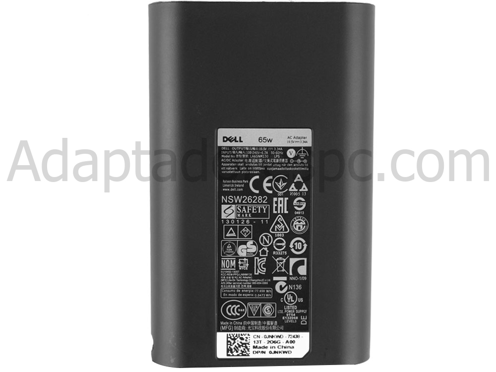 65W Original Adaptador AC Carregador Dell Latitude 5414 P46G + Cabo