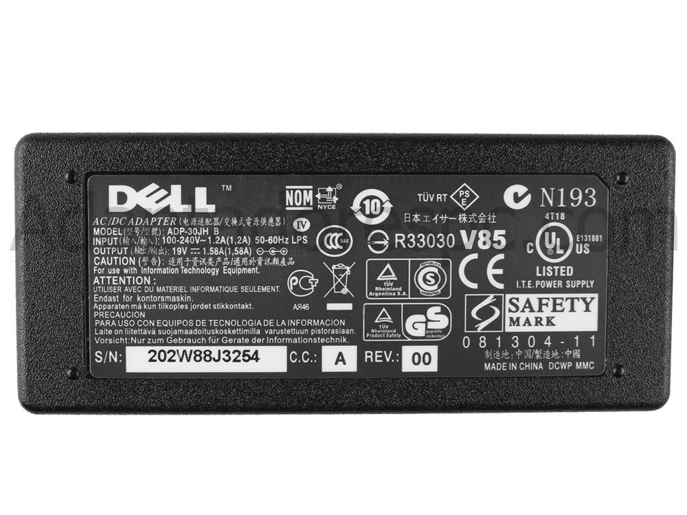 30W Dell AD611X Original Adaptador AC Carregador