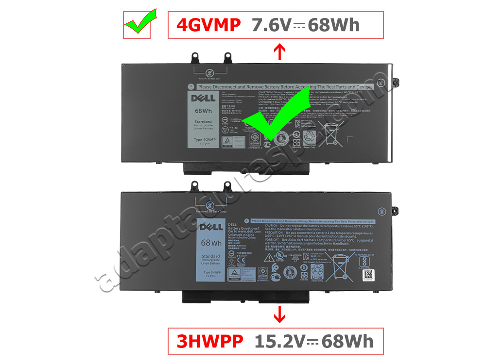 Original 8500mAh 68Wh Bateria Dell Inspiron 7791 2-in-1 P42E P42E001