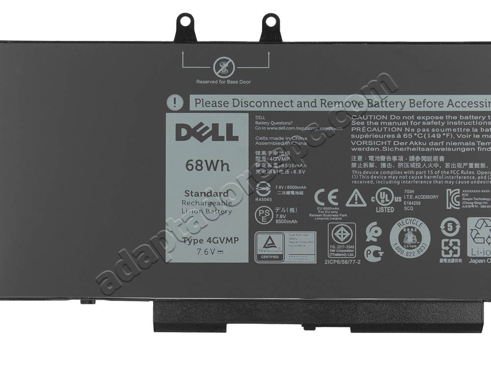 Original 8500mAh 68Wh Bateria Dell Inspiron 7791 2-in-1 P42E P42E001