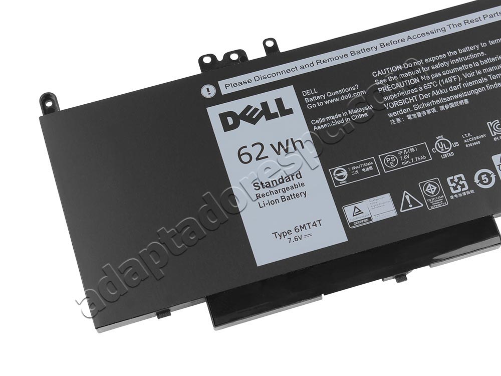Original 62Wh Bateria Dell GMT4T HK60W ROTMP