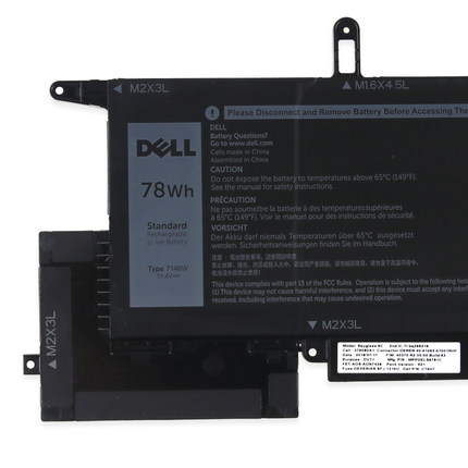 Original 6500mAh 78Wh Bateria Dell 02K0CK 0C76H7 7146W