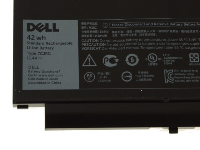 Original 3530mAh 42Wh Bateria Dell Latitude E7270 E7470