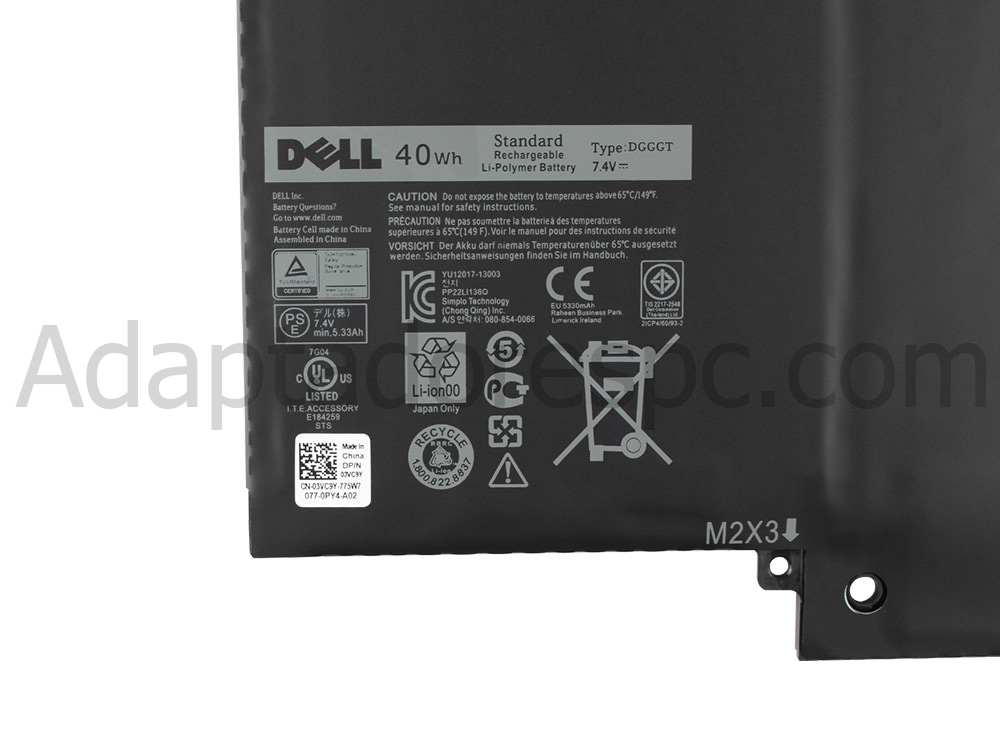 5400mAh 40Wh Bateria Dell XPS 11D 11D-1308T