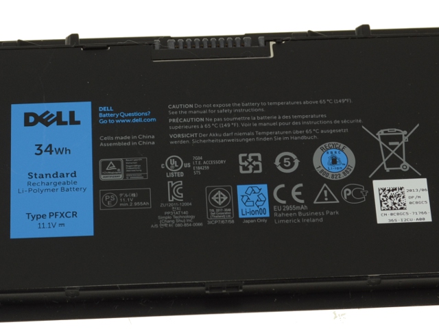 34Whr Dell T19VW 451-BBFT Original Bateria