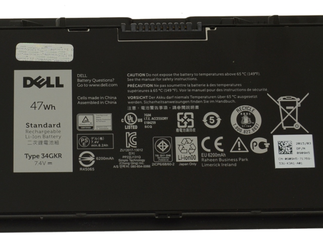 47Whr Dell 451-BBFS G0G2M Original Bateria