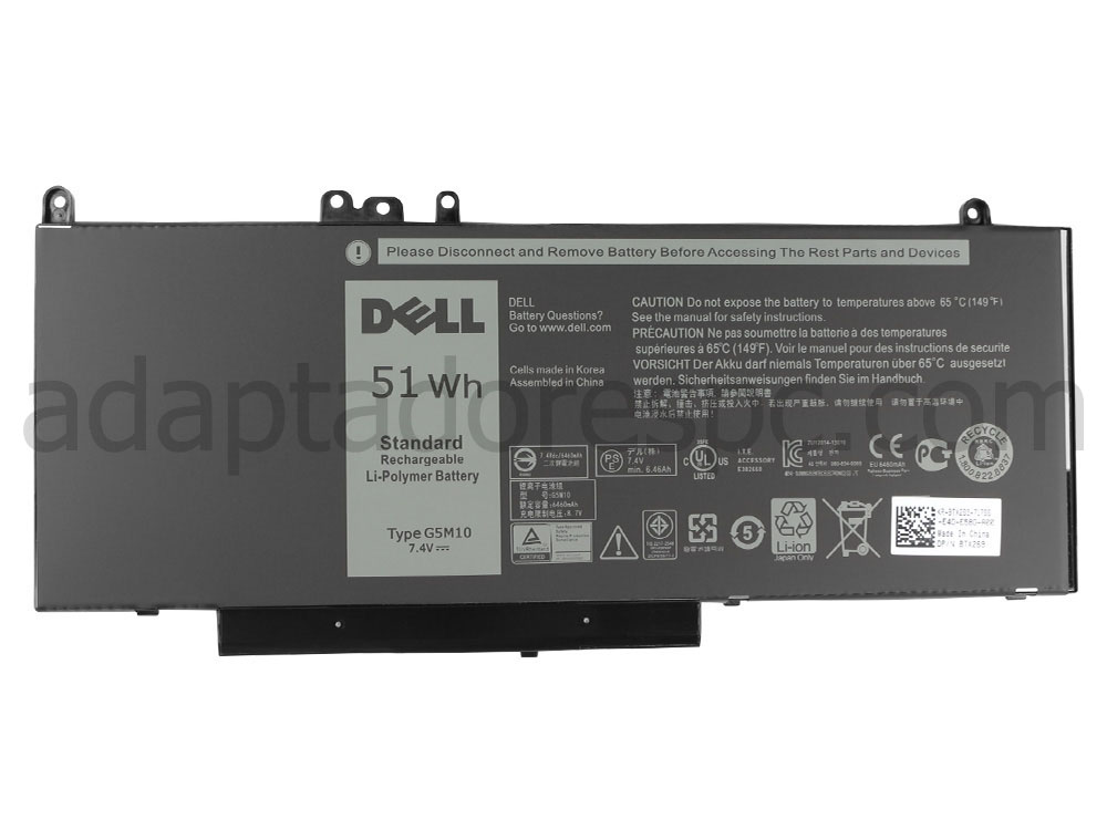 Original 51Wh Bateria Dell 5XFWC