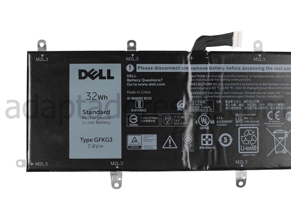 Original 32Wh Bateria Dell GFKG3 0GFKG3 WH96V VN25R