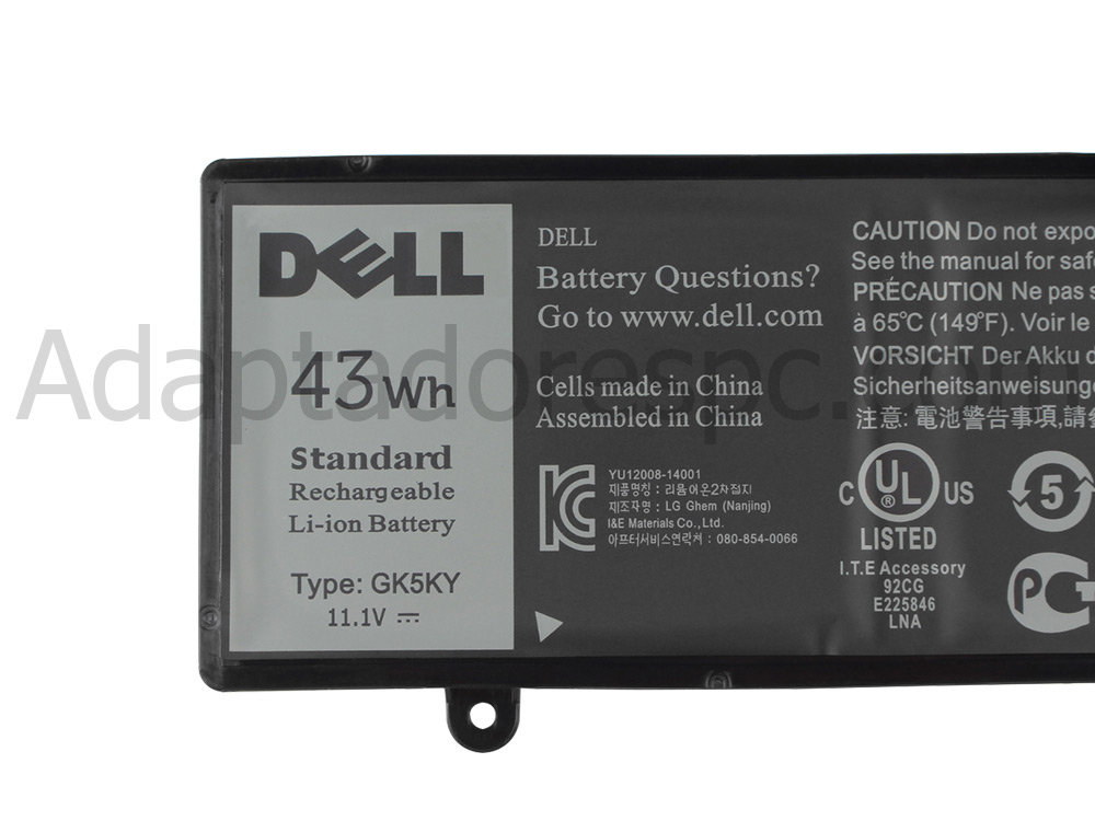 Original 43Wh Bateria Dell 04K8YH
