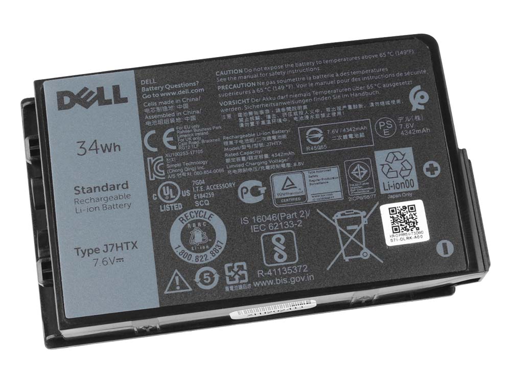 Original 4342mAh 34Wh Bateria Dell Latitude 12 Rugged Tablet 7212