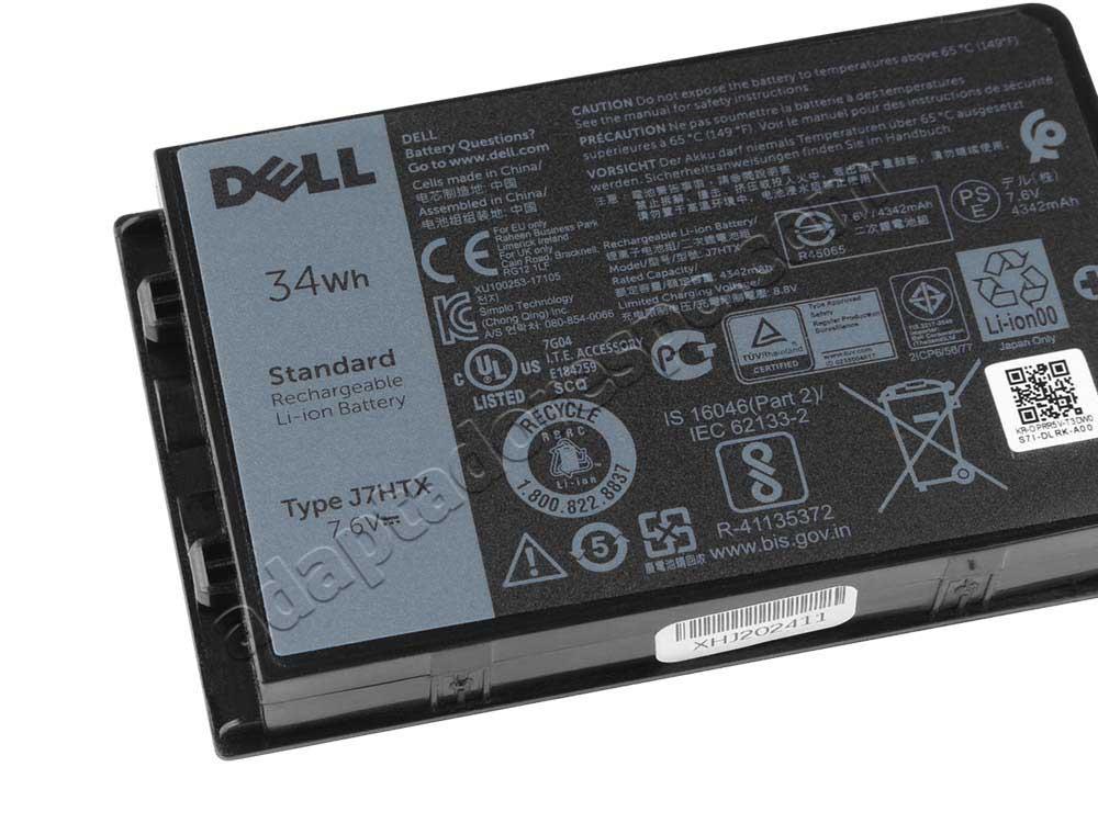 Original 4342mAh 34Wh Bateria Dell Latitude 12 Rugged Tablet 7212