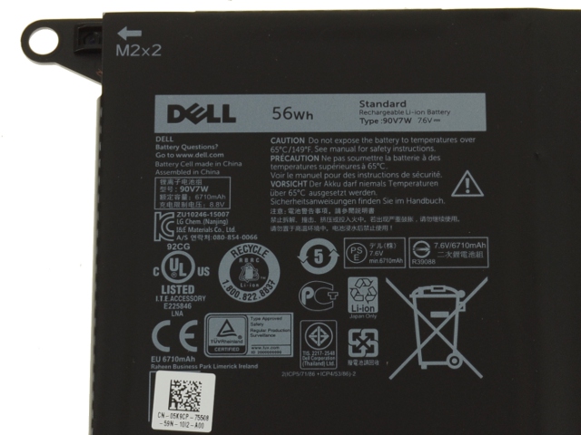 6710mAh 56Whr Original Bateria Dell JD25G