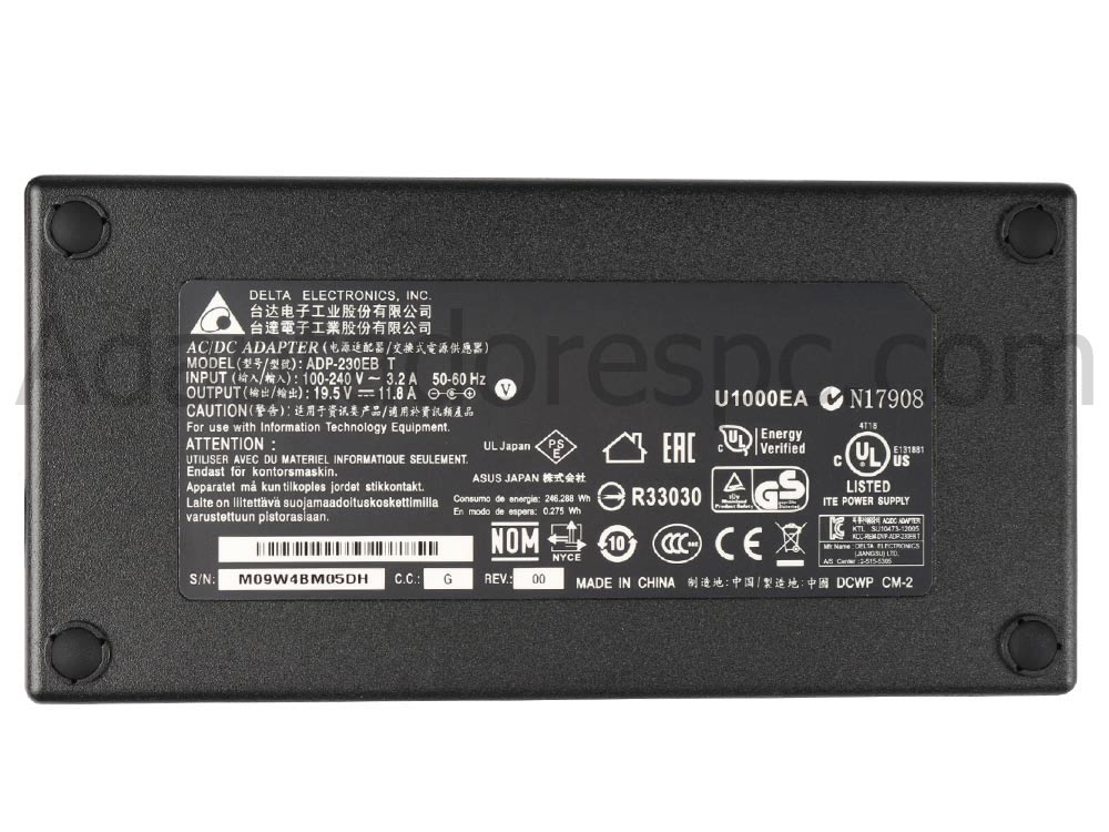 Adaptador AC Carregador Original Aorus X7 DT v6 230W + Cabo