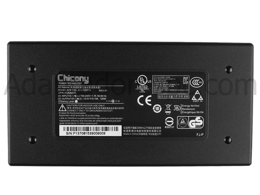 120W MSI ADP-120MH DB ADP-120ZB BBGD AC Adaptador Carregador
